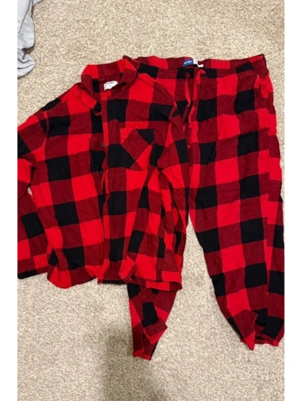 Old Navy XXL Red Buffalo Plaid Flannel Pajama Set